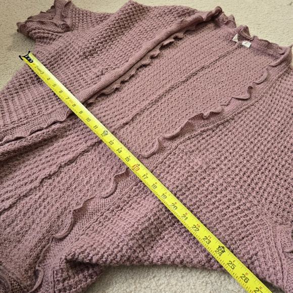 Anthropologie Moth Rocia Open Front Cocoon Cardigan Size XS Small Mauve - Picture 8 of 10